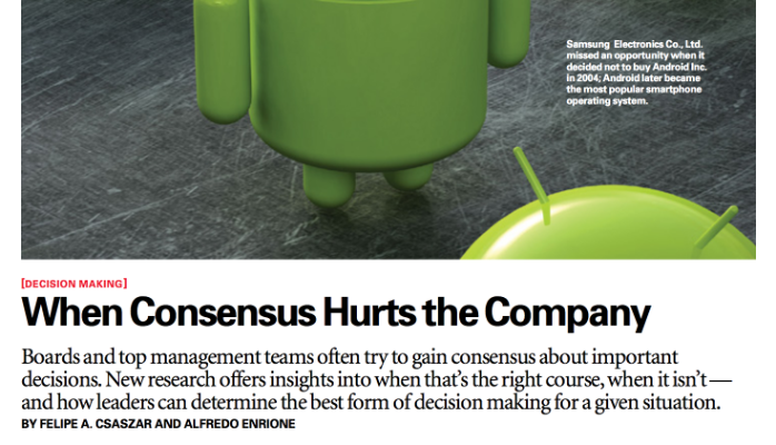 Chairing the Board into Consensus Can Hurt the Company